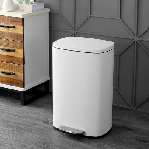 Miniatura 2 de happimess HPM1006C Connor - Bote de basura rectangular con tapa de cierre suave y mini bote de basura gratis, moderno a prueba de huellas dactilares