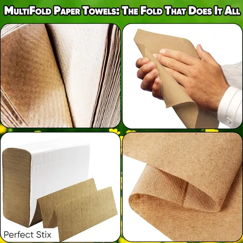 Miniatura 4 de Perfect Stix - Toallas de papel multipliegue Kraft, caja de 2,000