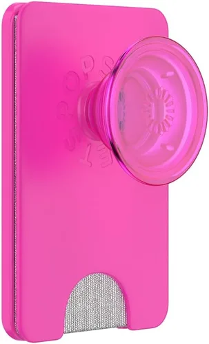Miniatura 4 de PopSockets Cartera de teléfono con agarre expandible y anillo adaptador para MagSafe, soporte para tarjetas de teléfono, compatible con carga Magenta