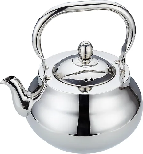 Miniatura 14 de SANQIAHOME Tetera antigua de acero inoxidable de 1.2L (40Oz) con infusor de cobre