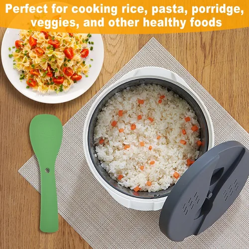 Miniatura 2 de Arrocera de microondas de 2 litros, utensilios de cocina para microondas con tapa y colador, olla de vapor de arroz para microondas PP de grado
