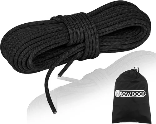 Miniatura 11 de NewDoar cuerda de 10 mm (3/8 pulgadas) para accesorios, doble trenzado, pre cortada CE 24KN para supervivencia al aire libre, alpinismo, Prusik