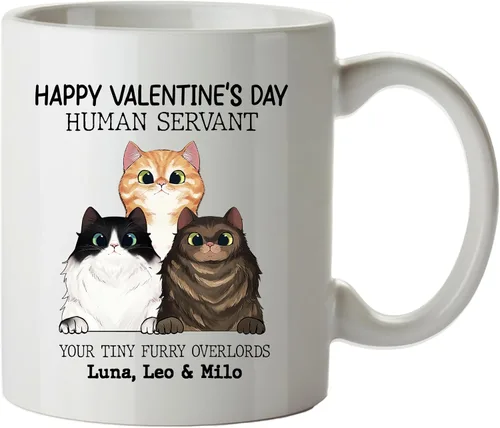 Miniatura 11 de Regalos de gatos para los amantes de los gatos, taza de gato personalizada, taza de gato de Feliz Navidad, ideas de regalos para dueños de gatos