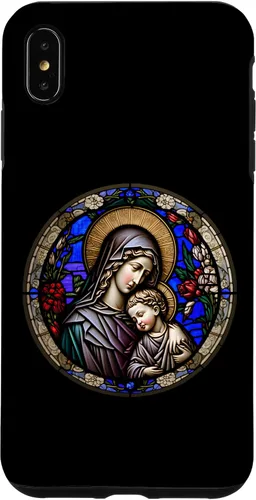 Miniatura 10 de Funda para iPhone 11 Religious Blessed Virgin María y Jesús con diseño de vidrieras