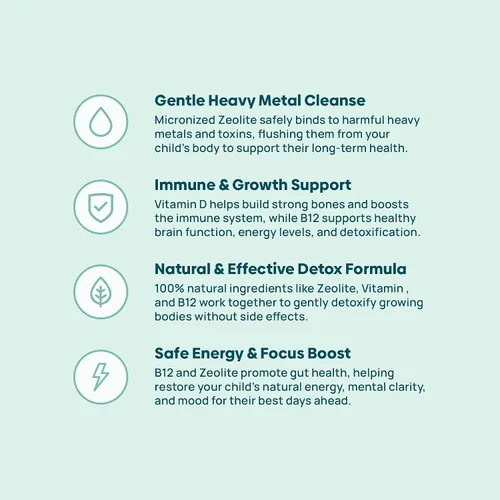 Miniatura 4 de Stay-Well Naturals Natural Zeolite Heavy Metal Detox Kids, gomita masticable, zeolita micronizada, limpieza total de metales corporales, limpieza