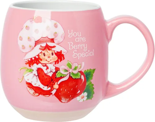 Miniatura 48 de Silver Buffalo Strawberry Shortcake Bake the World a Better Place - Taza ancha de cerámica con leche, 17 onzas