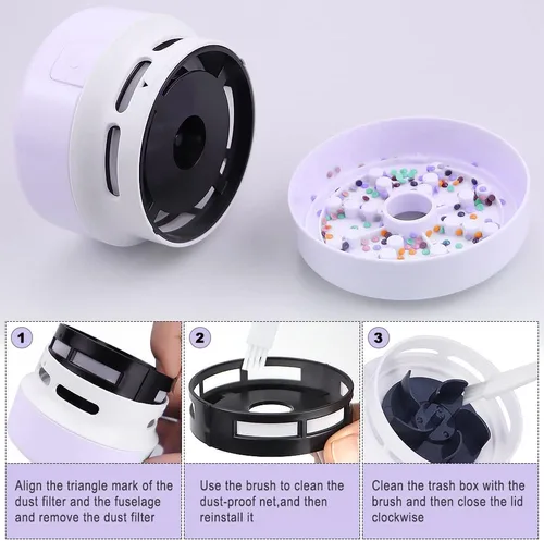 Miniatura 4 de BLOCE Herramientas de diamante, accesorios de diamante para diamantes, aspiradora de escritorio mini, aspiradora de mano para amantes de la pintura