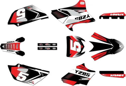 Miniatura 4 de Kit de gráficos para Yamaha YZ85 2015-2018 y 2019-2021 TURBO Series Azul 09 Mil - Adhesivos para motocicleta Dirt Pit Bike Motocicleta, accesorios