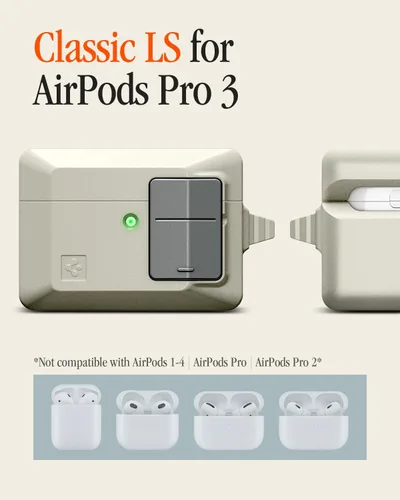 Miniatura 2 de Spigen Funda para AirPods Pro 3, Classic LS compatible con AirPods Pro de 3ª generación (2025) inspirada en el diseño clásico de mouse Macintosh