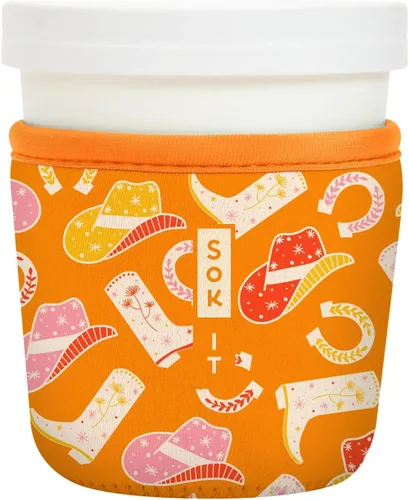 Miniatura 133 de Sok It IceCreamSok - Funda de neopreno aislada (flores abstractas, pintas de helado cónicas)