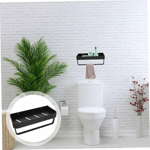 Miniatura 3 de Organizador de ducha de aluminio, colgador de toallas montado en la pared, estante de baño moderno para toallas, estantes de ducha y organizadores
