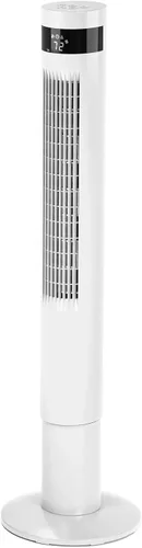 Miniatura 9 de Electactic Ventilador de torre portátil eléctrico oscilante, silencioso con control remoto, ventilador de piso sin aspas, 3 modos de velocidad