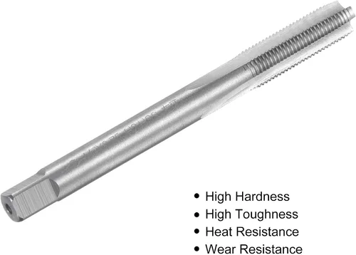 Miniatura 4 de uxcell Rosca de fresado roscado M7 x 0.75, máquina métrica izquierda HSS (acero de alta velocidad) sin recubrimiento 3 flautas rectas Tornillo H2