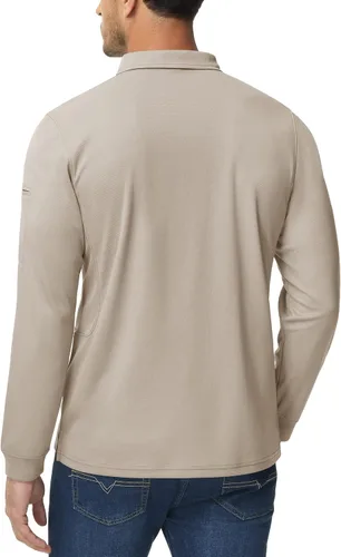 Miniatura 3 de TACVASEN - Camiseta de cuello polo táctica para hombre, diseño de manga larga y corta, para deportes y uso al aire libre