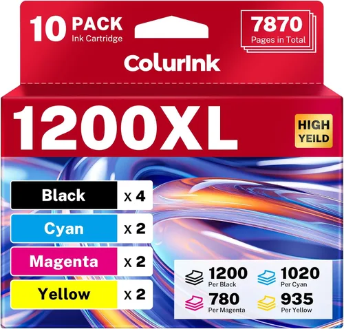 Maxify PGI-1200XL PGI-1200 XL 1200XL Smart Ink para impresoras a color MB 2720 MB2320 MB2020 MB2120 MB2350 MB2050 MB2030 (100) Paquetes 4K2 C2M2Y)