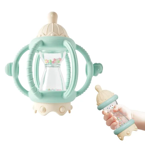 Miniatura 9 de Juguetes sensoriales Montessori para bebés, mordedores de silicona para bebés de 3 a 6 a 12 meses, regalos para recién nacidos, niños y niñas (rosa)