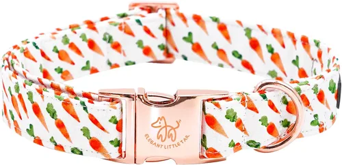 Miniatura 39 de Elegant little tail Collar para perro de Pascua, collar de perro con estampado de huevos de conejo, collar para mascotas, collar rosa para perros