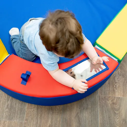 Miniatura 3 de Children's Factory Anillo de juego con túnel y tobogán, primario, CF322-162, escalador de espuma para bebés, juguete de escalada para niños y niños