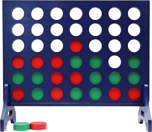 Miniatura 88 de Tailgating Pros Cuatro en una fila gigante azul marino premium con funda de transporte – Juego de patio al aire libre de gran tamaño – ¡Muchos