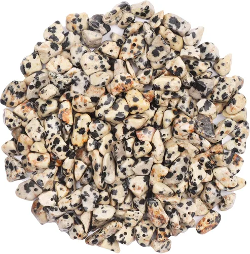Miniatura 15 de 500 piezas Cuentas de piedra de chip natural, Alabastro 5-8 mm Piedras preciosas irregulares curativas de cristal sueltas con agujero perforado