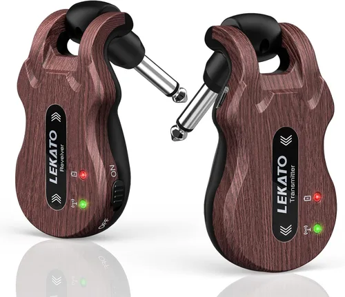 LEKATO Sistema Inalámbrico para Guitarra 5.8 Transmisor Receptor Inalámbrico para Guitarra Transmisor Receptor Inalámbrico de Audio Recargable 4