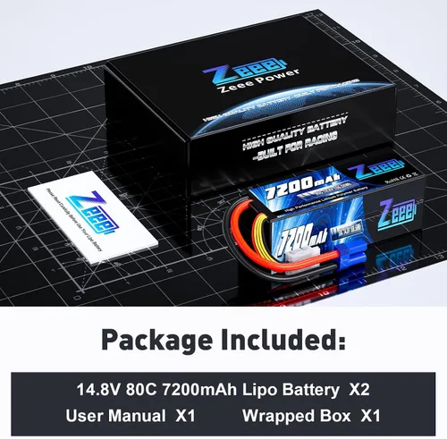 Miniatura 6 de Zeee 4S Lipo - Batería 7200mAh 14.8V 80C con conector EC5, carcasa rígida, batería RC para modelos RC Car Truck Tank Buggy Truggy RC Racing
