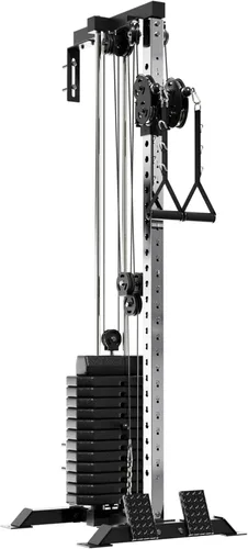 Miniatura 12 de Mikolo Wall Mount Cable Station, Cable Crossover Machine with Dual Pulley System and 19 Adjustable Positions for Home Gym Fitness Equipment