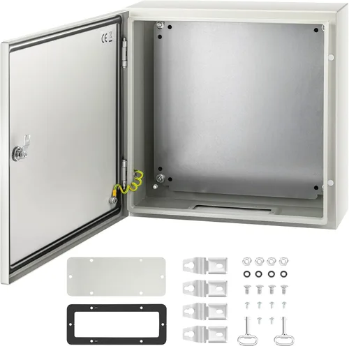 Miniatura 21 de VEVOR NEMA - Caja de acero de 16 x 16 x 6'', caja eléctrica de acero NEMA 4X, IP66 impermeable y a prueba de polvo, caja de conexiones eléctricas