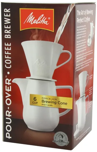 Miniatura 6 de Melitta cafetera, cápsula con vertedor más taza para viaje paquete de 2., 6 tazas con jarra de porcelana, paquete de de 1