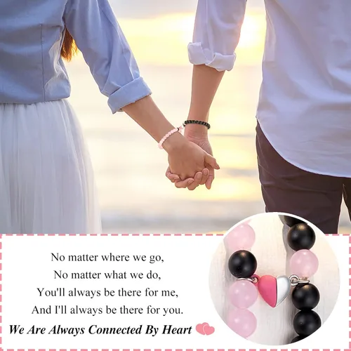 Miniatura 2 de PINKDODO Couples Bracelets for Boyfriend Girlfriend Women Men Lovers Friends