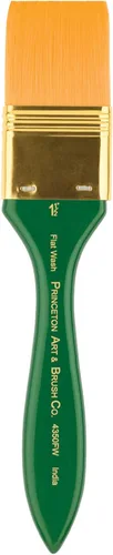 Miniatura 27 de Princeton Artist Brush Co. Lauren Series 4350 - Ventilador de mango corto tamaño 4 - Pincel sintético dorado individual para acuarela y pintura