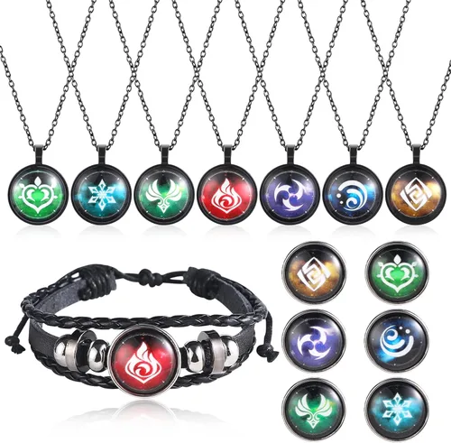 XUBWVW Genshin Impact - Collar de impacto con diseño de ojo de Dios, regalo inspirado en cosplay, regalo para los amantes del juego, colgante para
