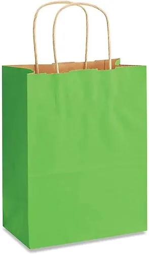 Miniatura 4 de Brilliant Bag Co- Bolsas de compras de colores de estraza – Paquete de 50 – Papel Kraft fuerte – Reciclable por Brilliant Bag Co- Pequeñas bolsas