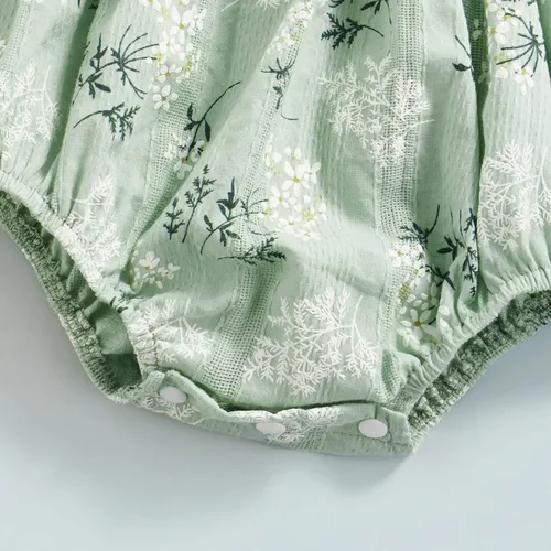 Miniatura 6 de Conjunto de ropa de verano sin mangas para bebé recién nacida, con volantes y cuello halter