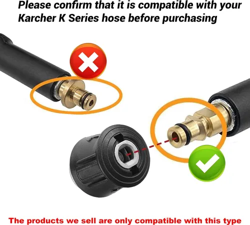 Miniatura 3 de M MINGLE Adaptador para lavadora a presión para pistola y lavadora eléctrica, solo compatible con manguera Karcher, a M22 0.551 in hembra