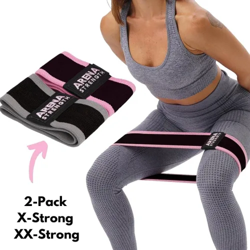 Miniatura 2 de Arena Strength Fabric Booty Bands: Fabric Resistance Bands for Legs and Butt: 3 Pack Set. Perfect Workout Hip Band Resistance. Workout Program and