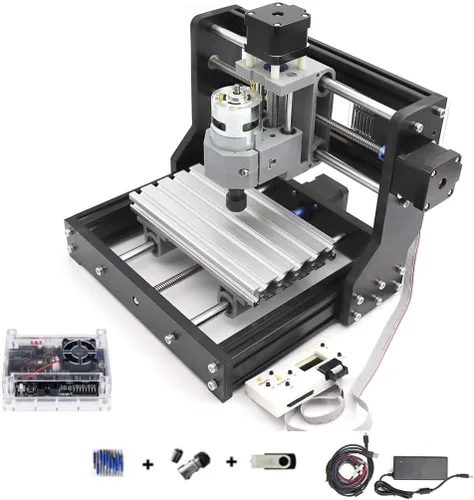 CNCTOPBAOS Fresadora CNC 1610 PRO, con controlador GRBL fuera de línea, 3 ejes de escritorio DIY Mini CNC Router Kit Grabado Tallado PVC, PCB,