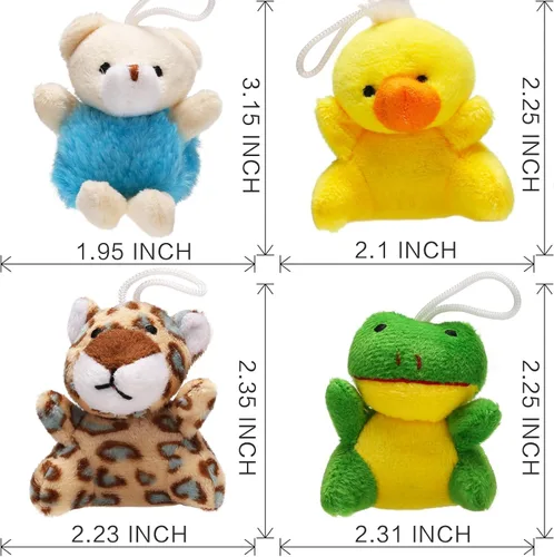 Miniatura 7 de Uzoxlsn Paquete de 38 mini animales de peluche para fiestas para niños, juguete de peluche pequeño a granel para máquina de garras, premios