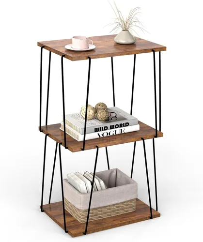 Miniatura 9 de KJGKK Mesa auxiliar alta, mesa auxiliar pequeña, mesa decorativa de 29 pulgadas de alto, mesita de noche para sala de estar, dormitorio y oficina