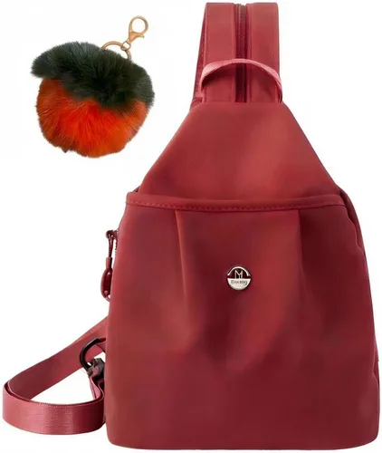 Miniatura 8 de Mini bolsa impermeable de 2 vías, mochila pequeña Oxford con múltiples compartimentos, para mujeres, universitarios, viajeros, viajes con antirrobo