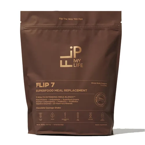 Miniatura 9 de Flip My Life, Flip 7 SuperAlimento Natural, Proteína a Base de Plantas, Reemplazo Completo de Comida para Apoyar un Intestino Saludable, Mezcla de 7