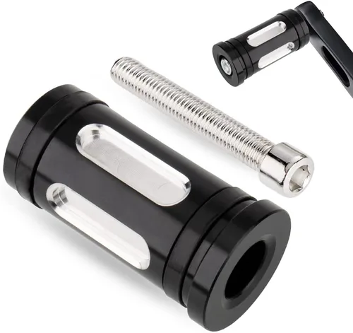 Miniatura 10 de Clavija de Cambio Palanca de Cambio de Motocicleta CNC Billet Negra Reposapiés Compatible con Harley Dyna Sportster Softail Street Road Glide Negro-a