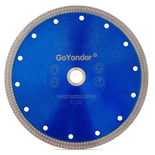 GoYonder Diamond Blade - Hoja de sierra de diamante súper delgada de 7 pulgadas, hojas de azulejos de 7" para cortar azulejos de porcelana, granito,