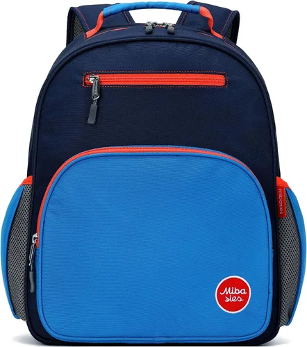 mibasies Mochila para niñas y niños, ideal para niños y niñas, mochila para preescolar jardín de infantes y primaria, Azul oscuro, Niños-12L US