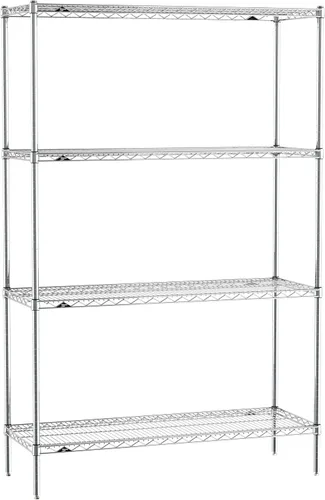 Miniatura 12 de Metro EZ2436NC-4 Super Erecta - Estantería de alambre industrial de 4 estantes, cromada, 24 "x 36" x 74.5" Cromado