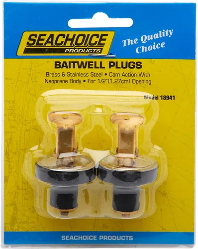 Miniatura 4 de Seachoice Tapón para cubierta y cebo, latón de 1/2 pulgada, 2 unidades (paquete de 1)