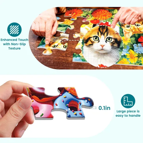 Miniatura 3 de Paquete de 6 rompecabezas de 16 piezas grandes para personas mayores, rompecabezas de demencia, productos y actividades de Alzheimer, rompecabezas