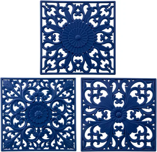 Salvamanteles para ollas y sartenes calientes, almohadillas calientes de silicona para cocina, soporte de olla de silicona flexible para mesa,