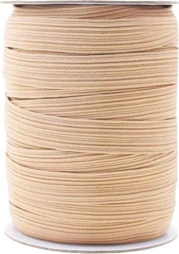 Miniatura 224 de Mandala Crafts - Rollo de cordón elástico plano para costura y manualidades Blanco