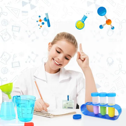Miniatura 5 de UNGLINGA Kit de Experimentos Científicos para Niños con Bata de Laboratorio, Disfraz de Científico, Vestirse y Juguetes de Juego de Roles, Regalo